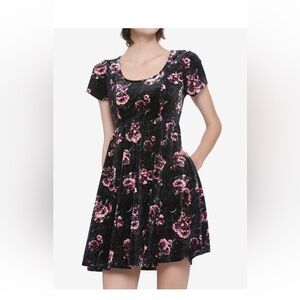 Roses & Moons Velvet Dress